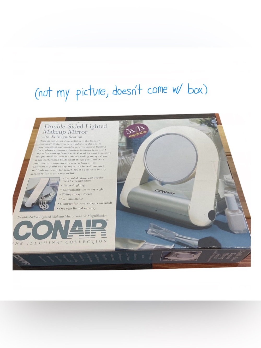 Conair Vintage Lighted Makeup Mirror Illumina Collection Lighted - Picture 6 of 6